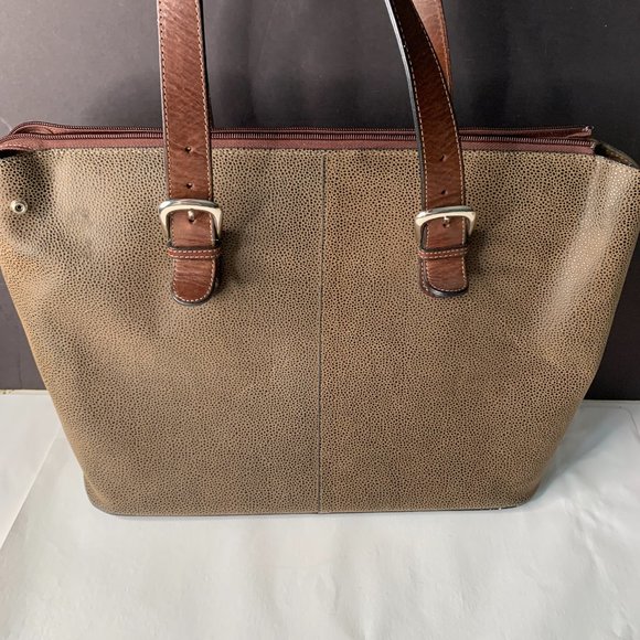 JACK GEORGES' USA HIGH QUALITY  BAG BRIEFCASE ORGANIZER TOTE GREEN Pebbled Suede - Picture 7 of 16